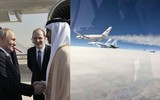 Tín hiệu đặc biệt khi 4 tiêm kích Su-35 hộ tống chuyên cơ Tổng thống Nga Putin tới UAE