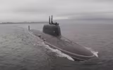 Tàu ngầm hạt nhân Krasnoyarsk thị uy tên lửa ở Thái Bình Dương