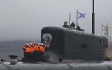 Tàu ngầm hạt nhân Krasnoyarsk thị uy tên lửa ở Thái Bình Dương