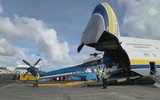 Siêu vận tải cơ An-124 bất ngờ xuất hiện trên bầu trời Kyiv sau 3 năm