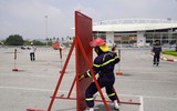 Cảnh sát phòng cháy, chữa cháy Hà Nội tập luyện giữa trời nắng nóng, nỗ lực cho Vòng chung kết Hội thi Thể thao nghiệp vụ chữa cháy