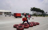Cảnh sát phòng cháy, chữa cháy Hà Nội tập luyện giữa trời nắng nóng, nỗ lực cho Vòng chung kết Hội thi Thể thao nghiệp vụ chữa cháy