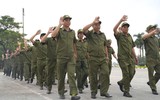 Hình ảnh buổi hợp luyện của Công an Hà Nội chuẩn bị Vòng chung kết Hội thi nghiệp vụ chữa cháy và cứu nạn, cứu hộ 2025