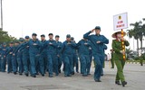 Hình ảnh buổi hợp luyện của Công an Hà Nội chuẩn bị Vòng chung kết Hội thi nghiệp vụ chữa cháy và cứu nạn, cứu hộ 2025