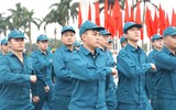Hình ảnh buổi hợp luyện của Công an Hà Nội chuẩn bị Vòng chung kết Hội thi nghiệp vụ chữa cháy và cứu nạn, cứu hộ 2025