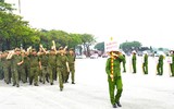 Hình ảnh buổi hợp luyện của Công an Hà Nội chuẩn bị Vòng chung kết Hội thi nghiệp vụ chữa cháy và cứu nạn, cứu hộ 2025