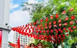 Hình ảnh người chiến sỹ Công an làm nhiệm vụ bảo vệ đêm hợp luyện sự kiện A80