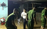 Công an xã Tây Phương xuyên mưa sơ tán 27 hộ khỏi vùng sạt lở