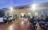 Công an xã Tây Phương xuyên mưa sơ tán 27 hộ khỏi vùng sạt lở