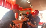 Hình ảnh đẹp của Công an Thủ đô qua hoạt động trải nghiệm phòng cháy tại Triển lãm thành tựu đất nước