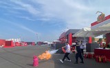 Hình ảnh đẹp của Công an Thủ đô qua hoạt động trải nghiệm phòng cháy tại Triển lãm thành tựu đất nước