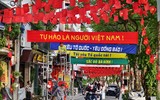 Biển cờ Tổ quốc tung bay 800 mét giữa lòng Thủ đô