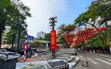 Biển cờ Tổ quốc tung bay 800 mét giữa lòng Thủ đô