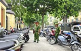Công an phường Ba Đình xử lý bãi xe 