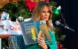 Bà Melania Trump gây tranh cãi khi bỏ khẩu trang tại Bệnh viện nhi Quốc gia