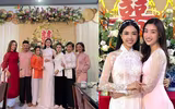 [ẢNH] Đám cưới miền Tây đặc biệt của Á hậu Thúy An: Nhà trai đi thuyền, cô dâu vàng đeo ‘trĩu cổ’, dàn phù dâu toàn Hoa hậu