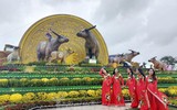 [ẢNH] Linh vật trâu hiện diện trong đời sống văn hoá Tết Tân Sửu các địa phương