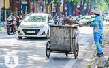 [ẢNH] Người lao động nhọc nhằn mưu sinh dưới thời tiết oi nóng của Hà Nội