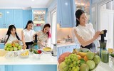 [ẢNH] Sao Việt mùa dịch: Tự Long đạp xe trong phòng, Trọng Tấn khoe vườn cây, dàn Hoa hậu mở studio tại gia