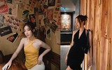 [ẢNH] Mốt mới sao nữ ưa chuộng: Áo cài một cúc, cổ yếm khoe lưng trần 