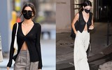[ẢNH] Mốt mới sao nữ ưa chuộng: Áo cài một cúc, cổ yếm khoe lưng trần 