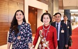 Hình ảnh các nữ đại biểu tham dự Đại hội XIII của Đảng