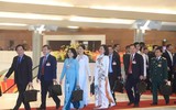 Hình ảnh các nữ đại biểu tham dự Đại hội XIII của Đảng