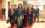 Hình ảnh các nữ đại biểu tham dự Đại hội XIII của Đảng