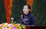 Hình ảnh các nữ đại biểu tham dự Đại hội XIII của Đảng