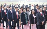 Hình ảnh các nữ đại biểu tham dự Đại hội XIII của Đảng