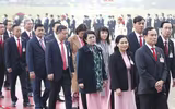 Hình ảnh các nữ đại biểu tham dự Đại hội XIII của Đảng