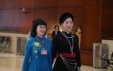 Hình ảnh các nữ đại biểu tham dự Đại hội XIII của Đảng