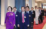 Hình ảnh các nữ đại biểu tham dự Đại hội XIII của Đảng