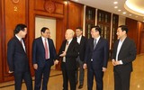 Hình ảnh Tổng Bí thư Nguyễn Phú Trọng chủ trì gặp mặt các đồng chí nguyên lãnh đạo cấp cao