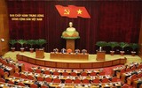 Hình ảnh Tổng Bí thư Nguyễn Phú Trọng chủ trì gặp mặt các đồng chí nguyên lãnh đạo cấp cao
