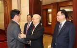 Hình ảnh Tổng Bí thư Nguyễn Phú Trọng chủ trì gặp mặt các đồng chí nguyên lãnh đạo cấp cao