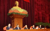 Hình ảnh Tổng Bí thư Nguyễn Phú Trọng chủ trì gặp mặt các đồng chí nguyên lãnh đạo cấp cao