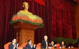 Hình ảnh Tổng Bí thư Nguyễn Phú Trọng chủ trì gặp mặt các đồng chí nguyên lãnh đạo cấp cao