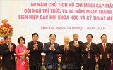 Hình ảnh Tổng Bí thư Nguyễn Phú Trọng dự lễ kỷ niệm 60 năm Bác Hồ gặp mặt đội ngũ trí thức
