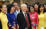 Hình ảnh Tổng Bí thư Nguyễn Phú Trọng dự lễ kỷ niệm 60 năm Bác Hồ gặp mặt đội ngũ trí thức