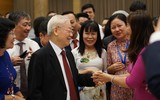 Hình ảnh Tổng Bí thư Nguyễn Phú Trọng dự lễ kỷ niệm 60 năm Bác Hồ gặp mặt đội ngũ trí thức