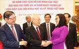 Hình ảnh Tổng Bí thư Nguyễn Phú Trọng dự lễ kỷ niệm 60 năm Bác Hồ gặp mặt đội ngũ trí thức