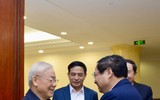 Hình ảnh Tổng Bí thư Nguyễn Phú Trọng chủ trì cuộc họp Bộ Chính trị, Ban Bí thư