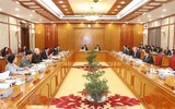 Hình ảnh Tổng Bí thư Nguyễn Phú Trọng chủ trì cuộc họp Bộ Chính trị, Ban Bí thư