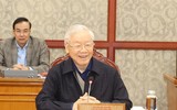 Hình ảnh Tổng Bí thư Nguyễn Phú Trọng chủ trì cuộc họp Bộ Chính trị, Ban Bí thư