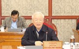 Hình ảnh Tổng Bí thư Nguyễn Phú Trọng chủ trì cuộc họp Bộ Chính trị, Ban Bí thư