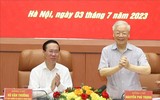 Hình ảnh Tổng Bí thư Nguyễn Phú Trọng chủ trì Hội nghị Quân ủy Trung ương 