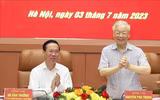 Hình ảnh Tổng Bí thư Nguyễn Phú Trọng chủ trì Hội nghị Quân ủy Trung ương 