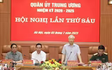 Hình ảnh Tổng Bí thư Nguyễn Phú Trọng chủ trì Hội nghị Quân ủy Trung ương 