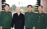 Hình ảnh Tổng Bí thư Nguyễn Phú Trọng chủ trì Hội nghị Quân ủy Trung ương